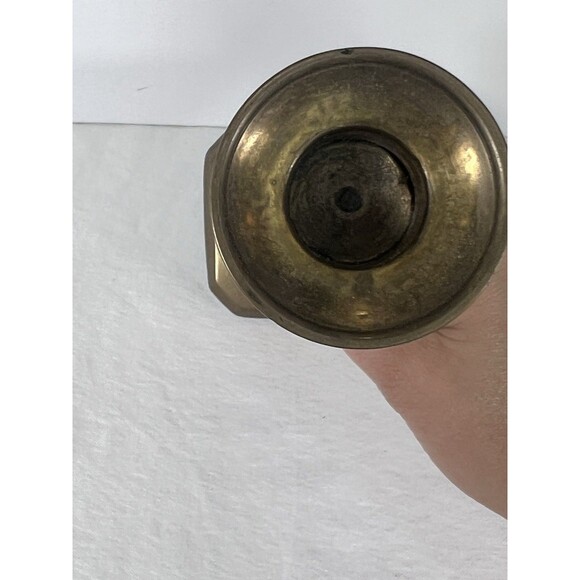 Pair of early 1800s Brass English Beehive Candlesticks, Stamped with‎ Reg # - Picture 13 of 16